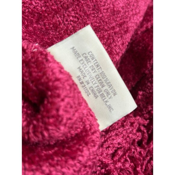 Maroon / Burgundy red Life Styles Plush Chenille Throw Blanket 50x60 - Picture 6 of 16